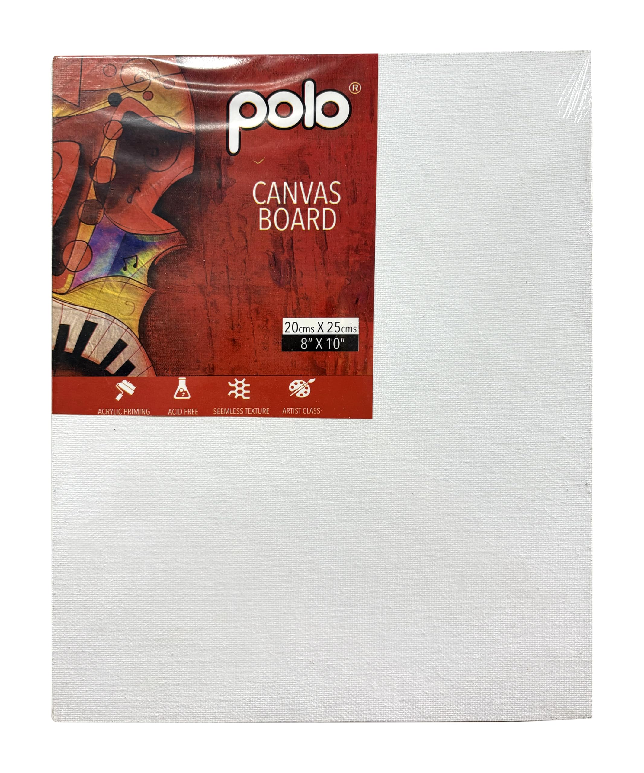 polo Canvas Board 8×10 Inch | Artist Class Acrylic Primed Canvas